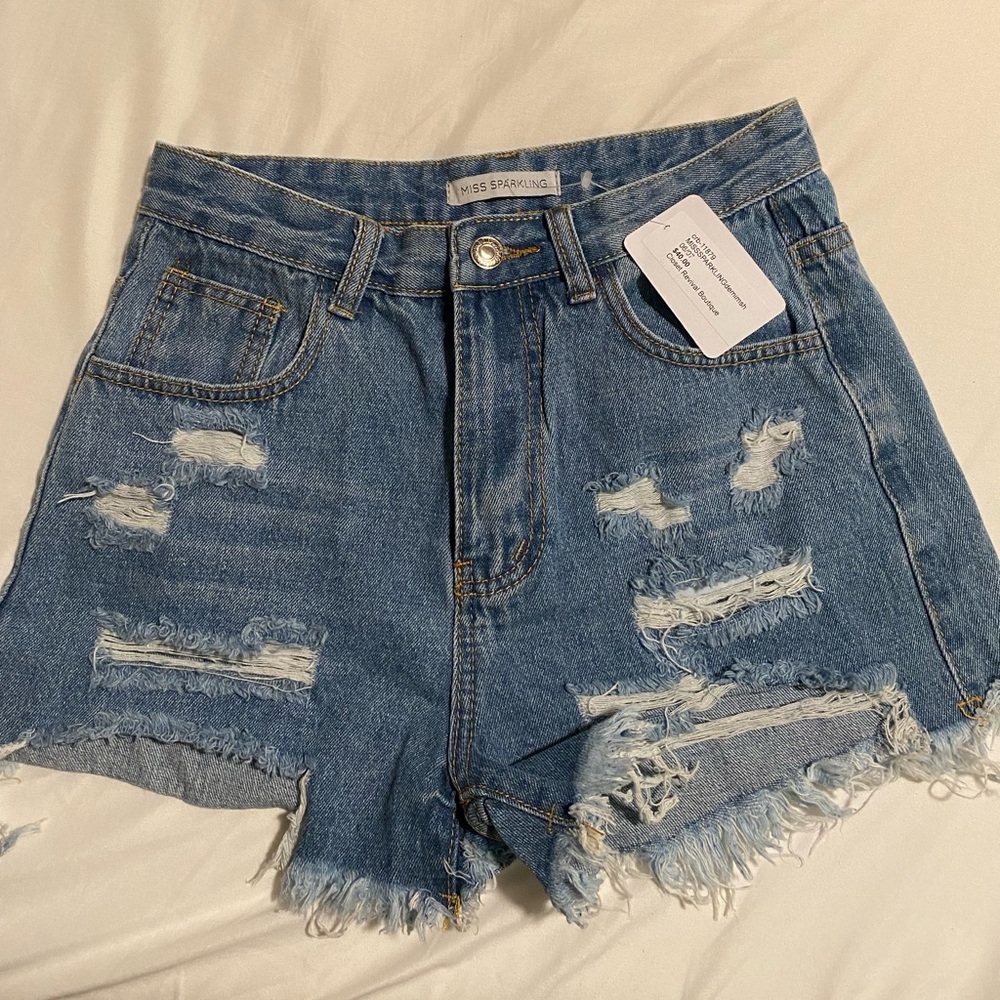 Miss Sparkling jean shorts
